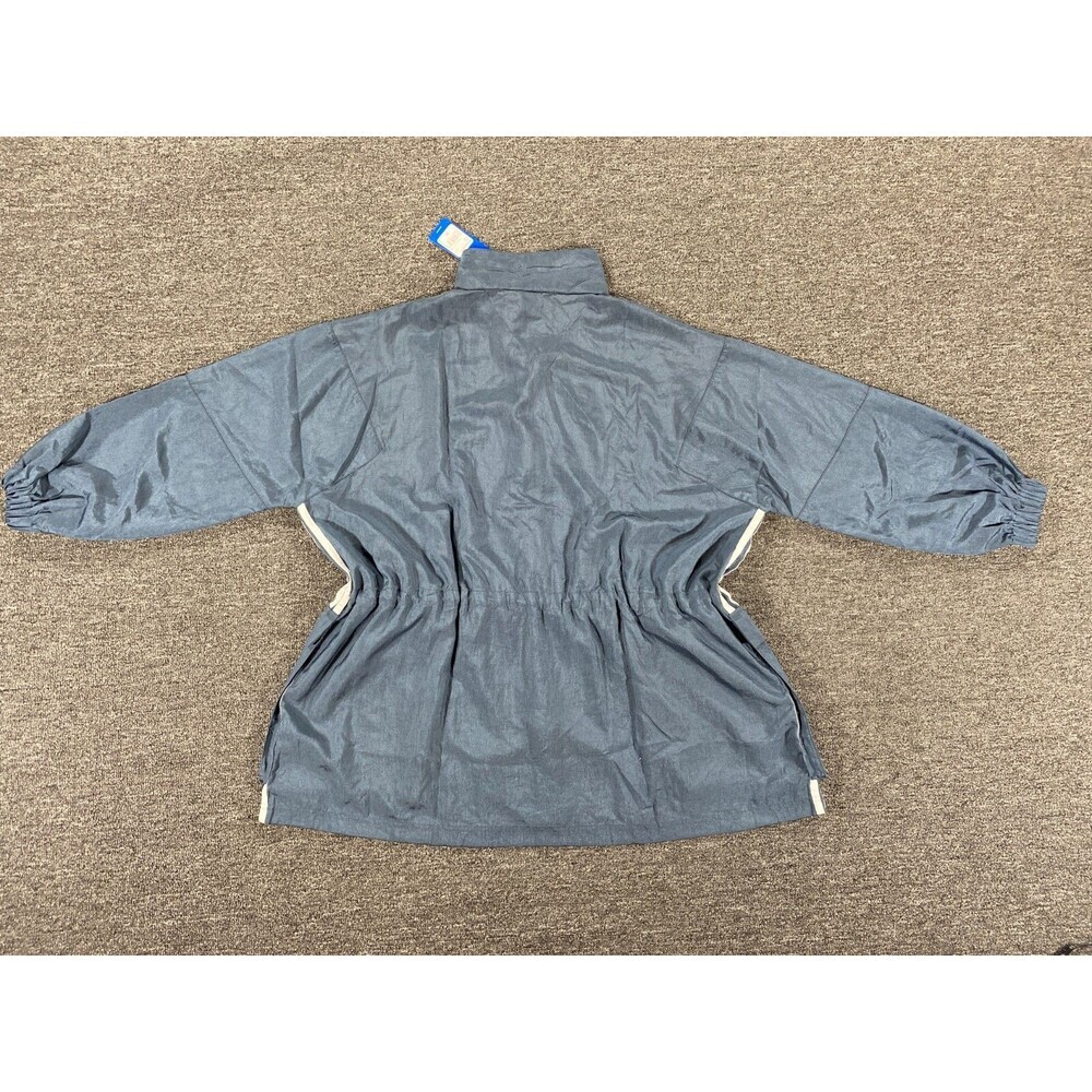 Adidas Jacket Womens Small S Blue Full Zip Oversized Windbreaker Track FU3777 - Picture 11 of 12